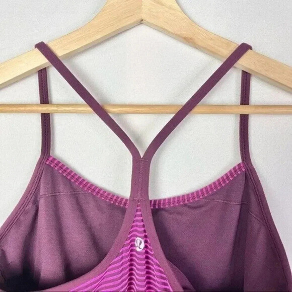 Lululemon Power Y Light Luon Stripe Athletic Tank Top 8 - Picture 7 of 7